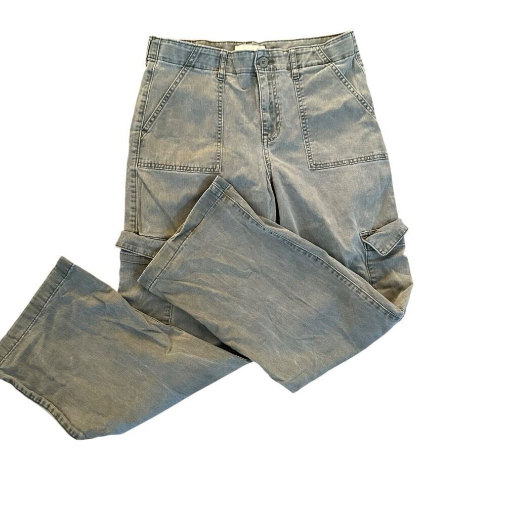 Abercrombie Kids Cargo Pants Green Wide Leg Pockets Girls Size 17/18 - Picture 10 of 10
